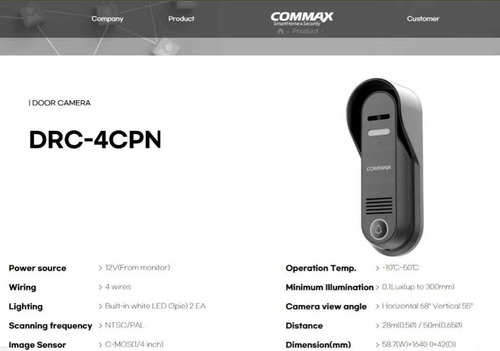 Imagen 3 de 5 de Kit De Portero Commax Cdv 70 N - 3 Pantallas 7 Lcd