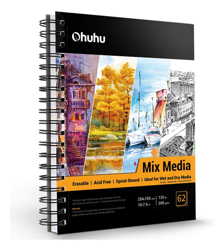 Mix Media Pad Ohuhu Cuaderno Boceto In Libra Oz M² Hoja Para