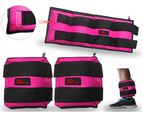 Pesas Tobilleras Graduables Deporte-fitness 20lb (10k) .