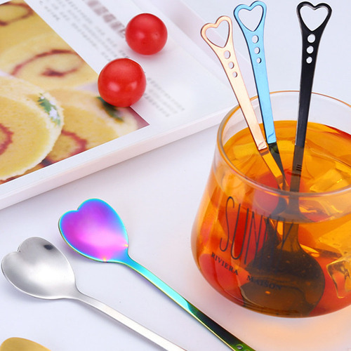 Cucharas De Postre Creativas De Acero Inoxidable Con Forma D