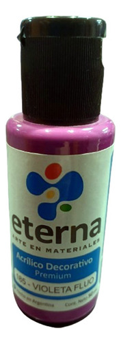 Pintura Acrilica Eterna Color Unidad 50 Ml Decoracion Color Violeta Fluo