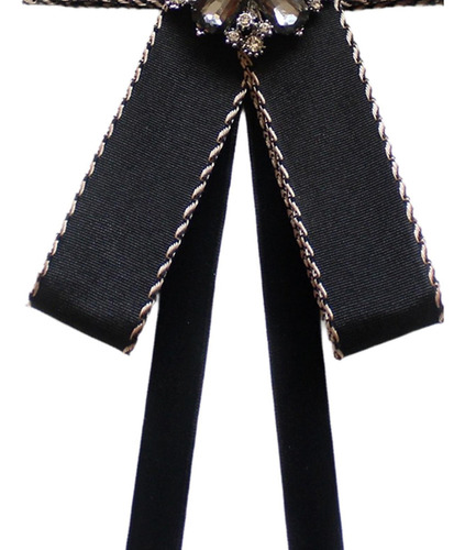 Broche De Laço De Fita Boquio Bownot Para Preto