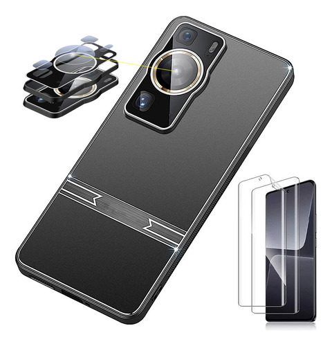 Funda Huawei P60 Pro Para De Teléfono Metal +2 Pantalla Mica