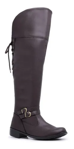 Bota over marrom mercado best sale livre