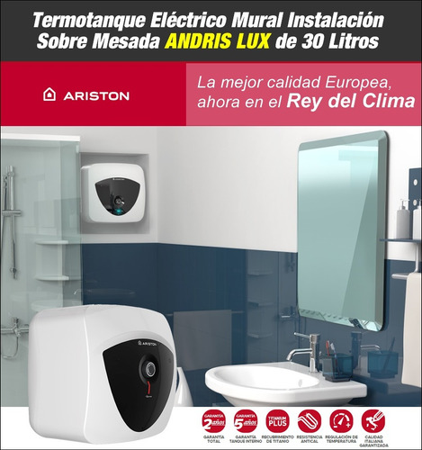 Termo Eléctrico Ariston Andris Lux 30 Lts
