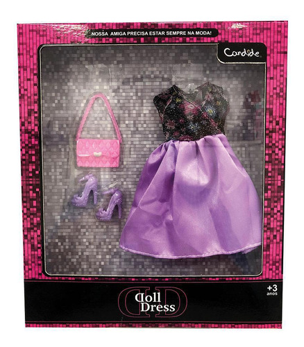 Brinquedo Vestido Para Boneca Fashion Dress Doll Sortido