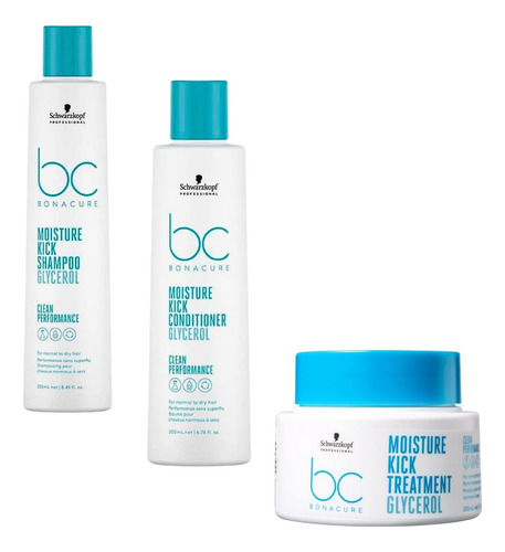 Kit Schwarzkopf P/ Secos Ressecados Moisture Kick Sh+co+másc