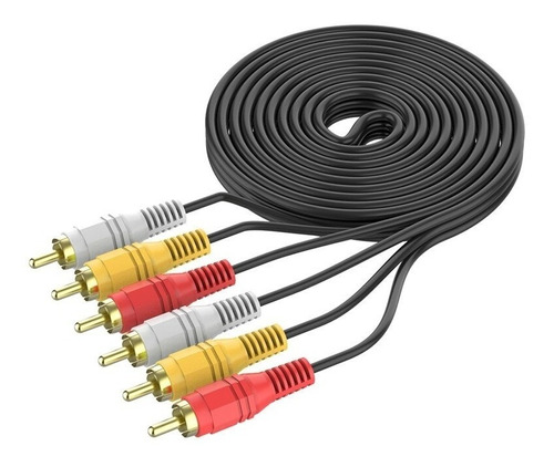 Cable Rca 3 X 3 , Audio Y Video  Alta Calidad De 5 Metros