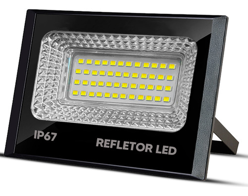 Star Bright Refletor Led Slim Holofote 50w Ip66 Branco Frio