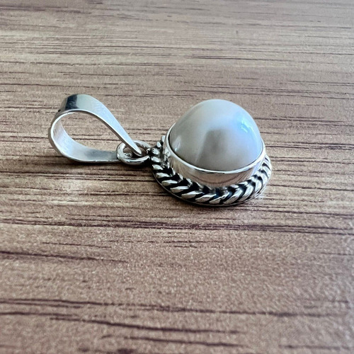 Imagen 5 de 10 de Dije De Perla Natural Cultivada Con Plata 925 Y Oxido Agálea
