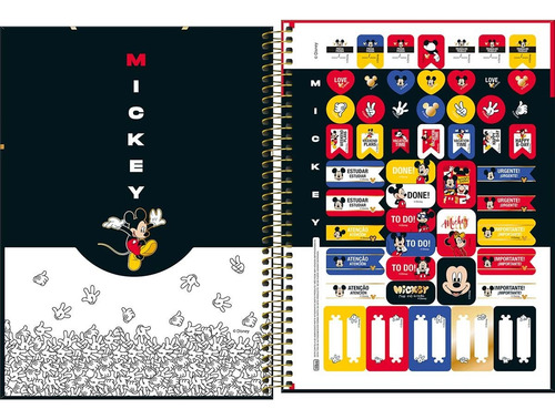 Caderno Mickey 1 Matéria Univer Espiral Tilibra Capa 4
