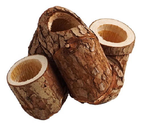 Tronco Madera Natural Roer Roedores Casa Laberinto Hamster