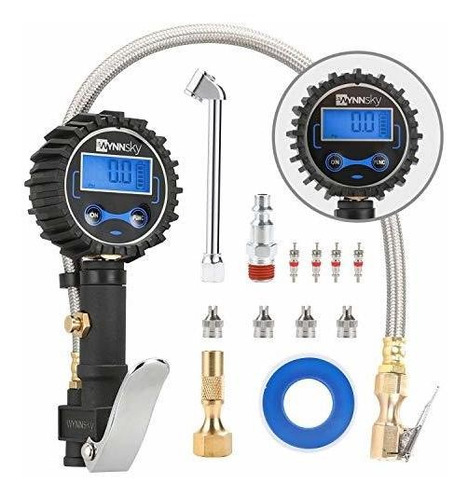 Wynnsky Digital Tire Pressure Gauge 200 Psi And Compressor