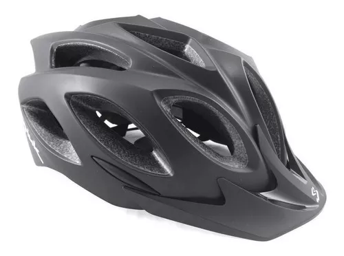 Casco Spiuk Rhombus negro mate con visera extraíble, color negro mate,  talla M/L (58-62 cm)