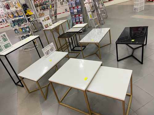 Mesa De Centro Porcelanatico Calacatta Luxory 90x50x45 Alto