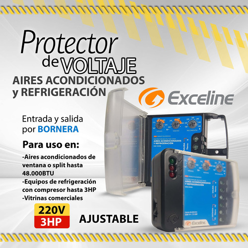 Protector Exceline P/equipos Monofasicos 220v 3hp Gsm-rf220b