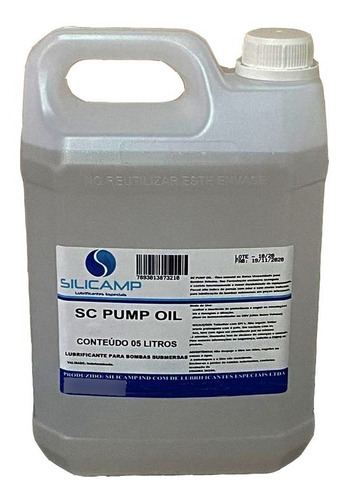 Oleo Pump Oil Para Motor Bomba Submersa Poço Artesiano 5 L 110V/220V