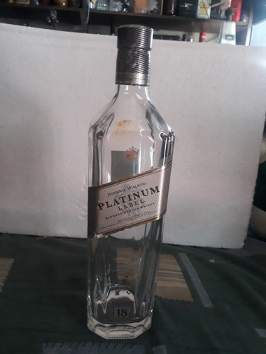 Botella Vacia Platinum  De 1lt Decorativa 