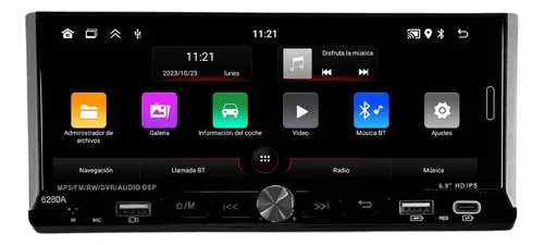 Pantalla Multimedia 6,9¨ Carplay Android Auto 1din 2ram 32gb