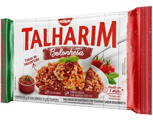 Kit C/25 Macarrão Instantâneo Talharim Bolonhesa Nissin 99g