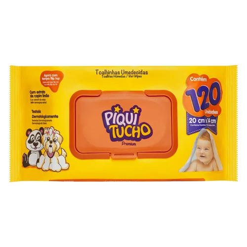 Kit C/3 Toalhas Umedecidas Piquitucho Premium 120 Un