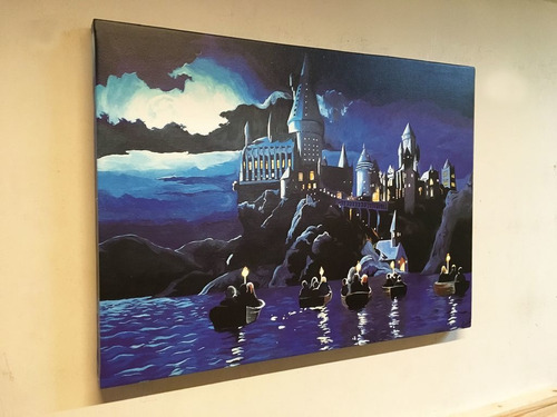 Cuadro Harry Potter Hogwarts Botes - 55x40 Cm