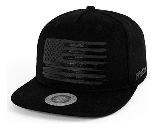 Flipper Usa American Flag Flat Brim Bill Baseball Cap Znvbx