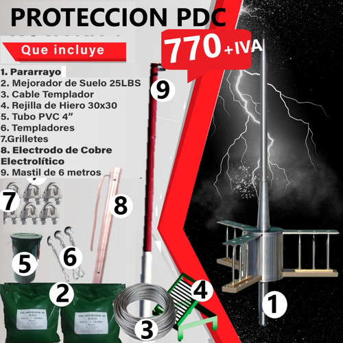 Imagen 8 de 10 de Venta E Instalación De Pararrayos Ionizantes Con Garantía.