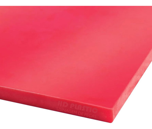 Chapa Poliuretano Pu Vermelho 5mm X 1000mm X1000mm 90 Shore