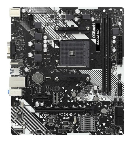 Placa Mãe Amd Asrock A320m-hd Ddr4 Ultra M2 P/ Ryzen 3000