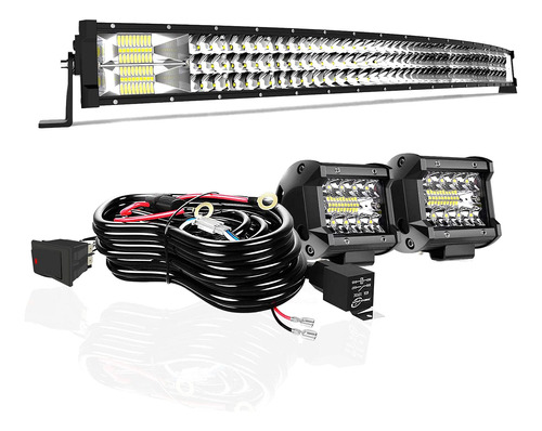 Luces Led Curvadas De 42 T576w Con 2 Luces Antiniebla