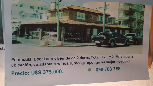 Local En La Península Con Vivienda 2 Dormitorios.