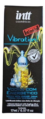 Gel De Massagem Vibration Power Extra Forte Varios Sabores Sabor Vodka C/ Energético