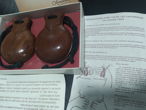 Castañuelas Profesionales Españolas Nro. 5 Madera Palo Rosa (Usado)