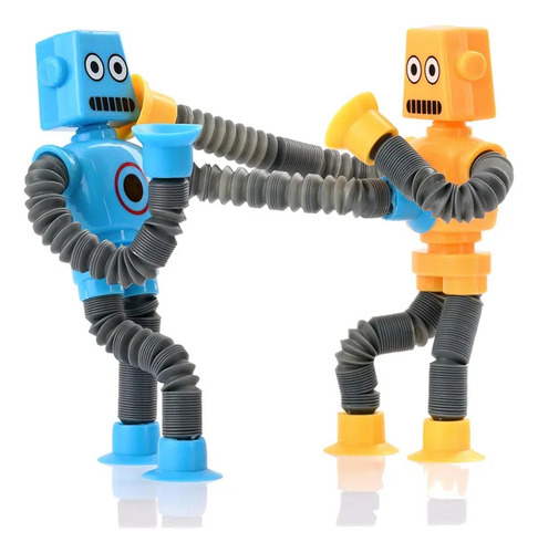 Brinquedo Robô Elástico Interativa Torce E Se Transforma
