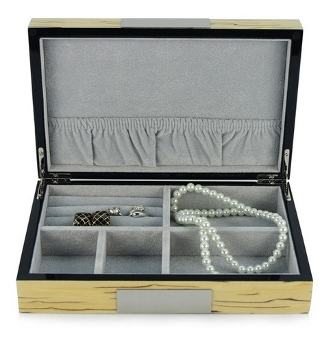 Estuche Para Joyas Alajero Ice Burl Y Metal