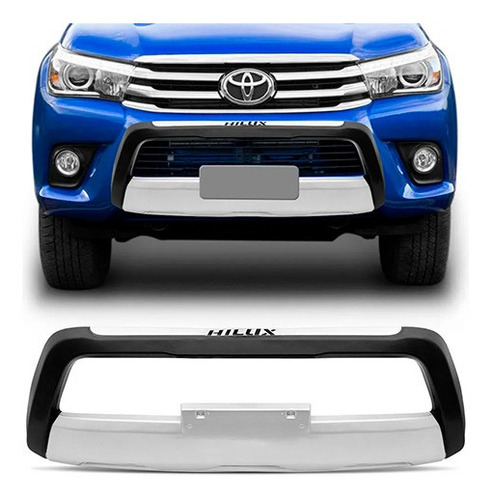 Overbumper Protetor Hilux 2016 A 2020 Dfender Preto E Prata