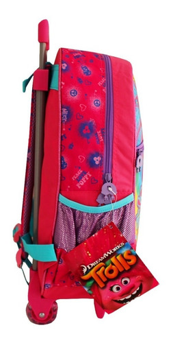Imagem 3 de 8 de Mochila Rodinhas Infantil Escolar Trolls Poppy Clio Tr2238k