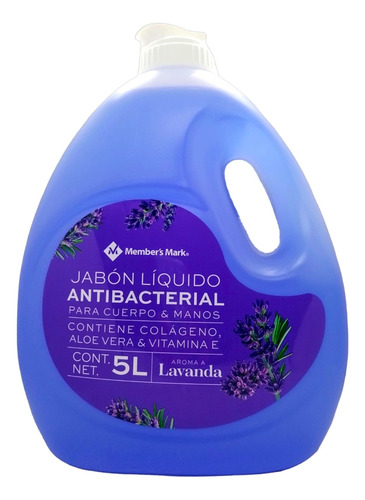 Jabon Liquido Antibacterial Members Mark 5l Aroma Lavanda