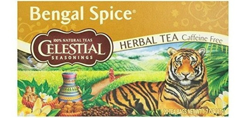 Condimentos Celestiales, Té, Especias De Bengala, 20 Ct