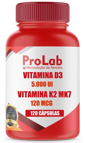 Suplemento em cápsula Prolab  Vitamina K2+D3 vitaminas e minerais Vitamina K2+D3 em frasco de 150mL 120 un