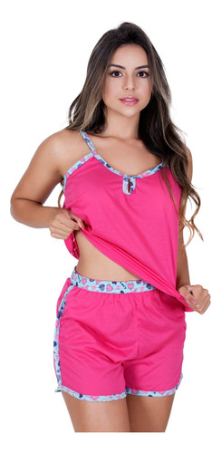 Kit 5 Baby Doll Pijaminha Dormir Short Top Lindo Confortável