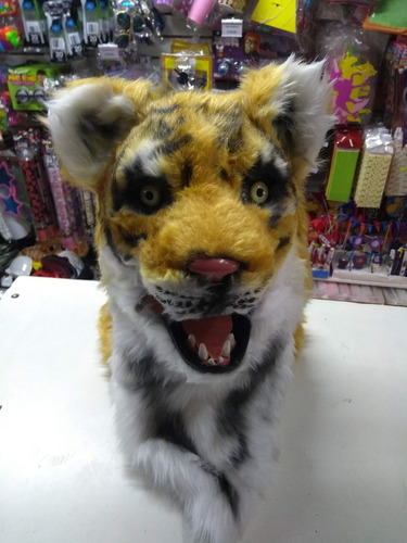 Imagen 4 de 7 de Mascara Careta Tigre Movil Animov Cotillon Disfraz