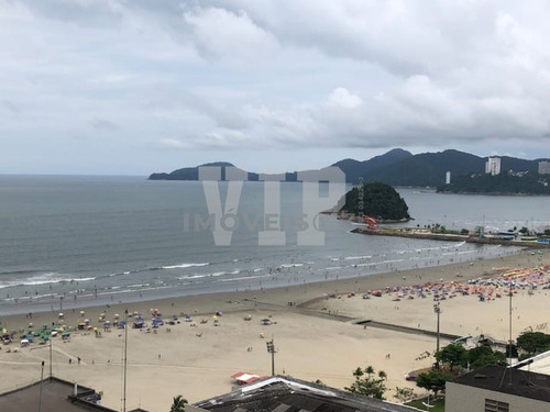 Imagem 2 de 30 de Apartamento A Venda Com 2 Dormitórios Vista Total Para O Mar Na Pompéia Em Santos - Ap00606 - 69853188