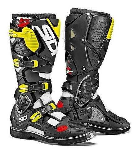 Botas Moto Crossfire 3 Blanco Negro Amarillo Sidi Original