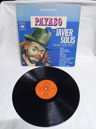 Lp Javier Solís Payaso Album Mexicano D 1965 Primera Edición Estándar (Usado)