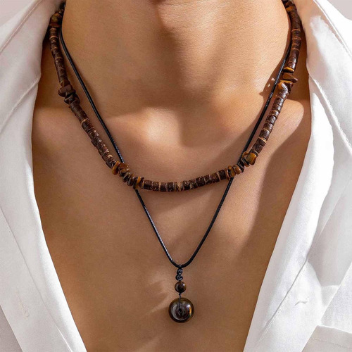 Collar De Concha De Puka Para Hombre, Gargantilla De Concha