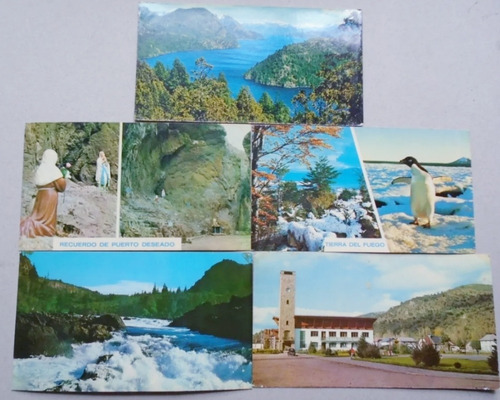 #p Lote 5 Postales A Color - Sur Argentino Años 70