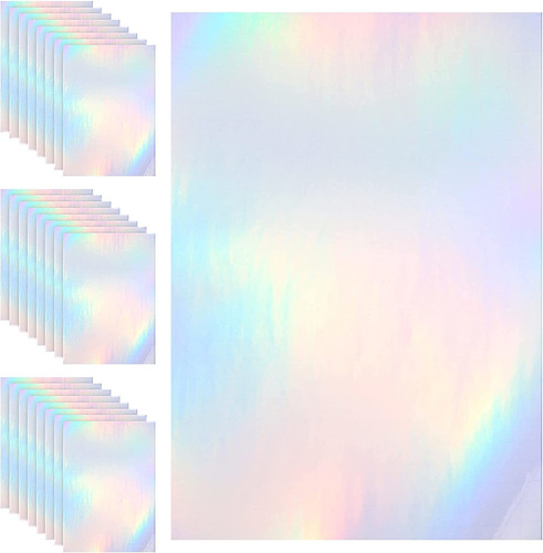 24 Hojas De Superposicion Holografica Transparente A4