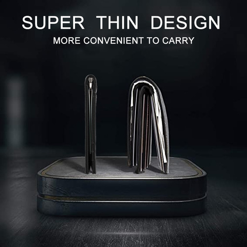 Imagen 6 de 7 de Cartera Minimalista Para Hombre Con Protección Rfid